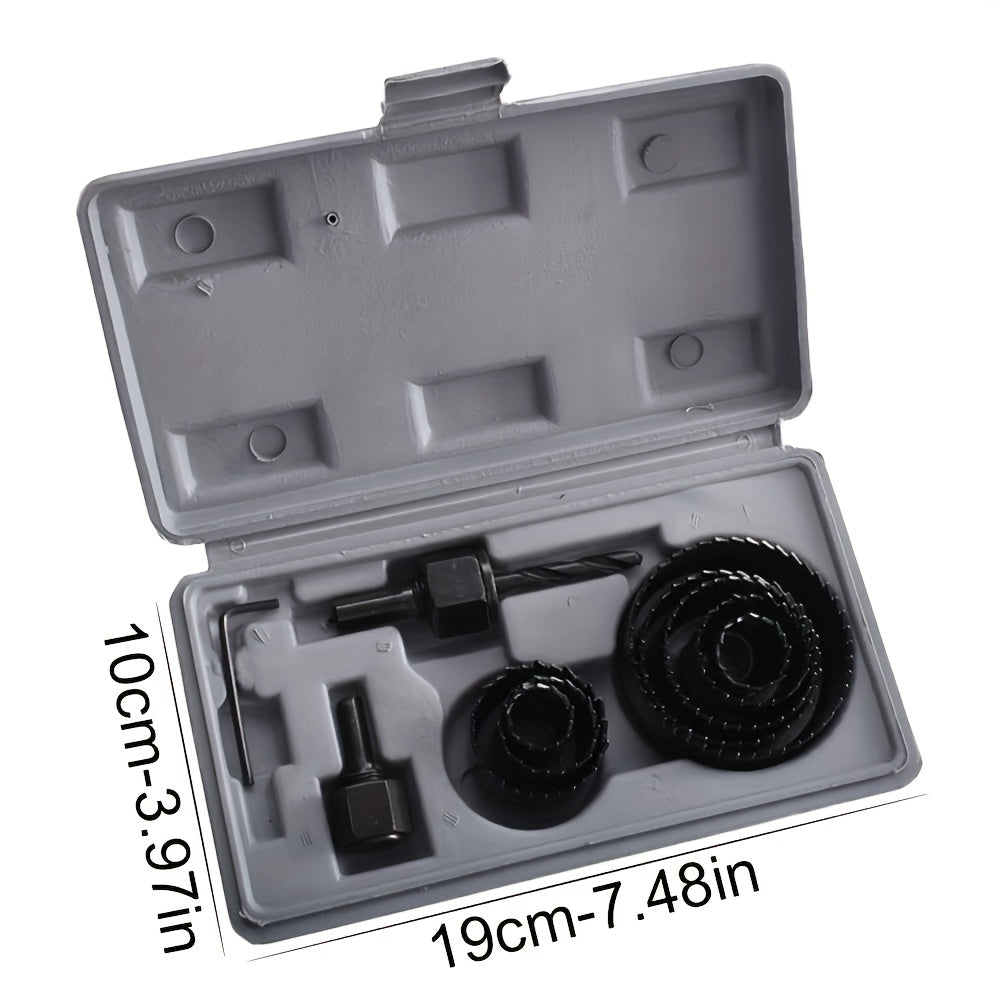 11pcs Carbon Steel Hole Saw Set