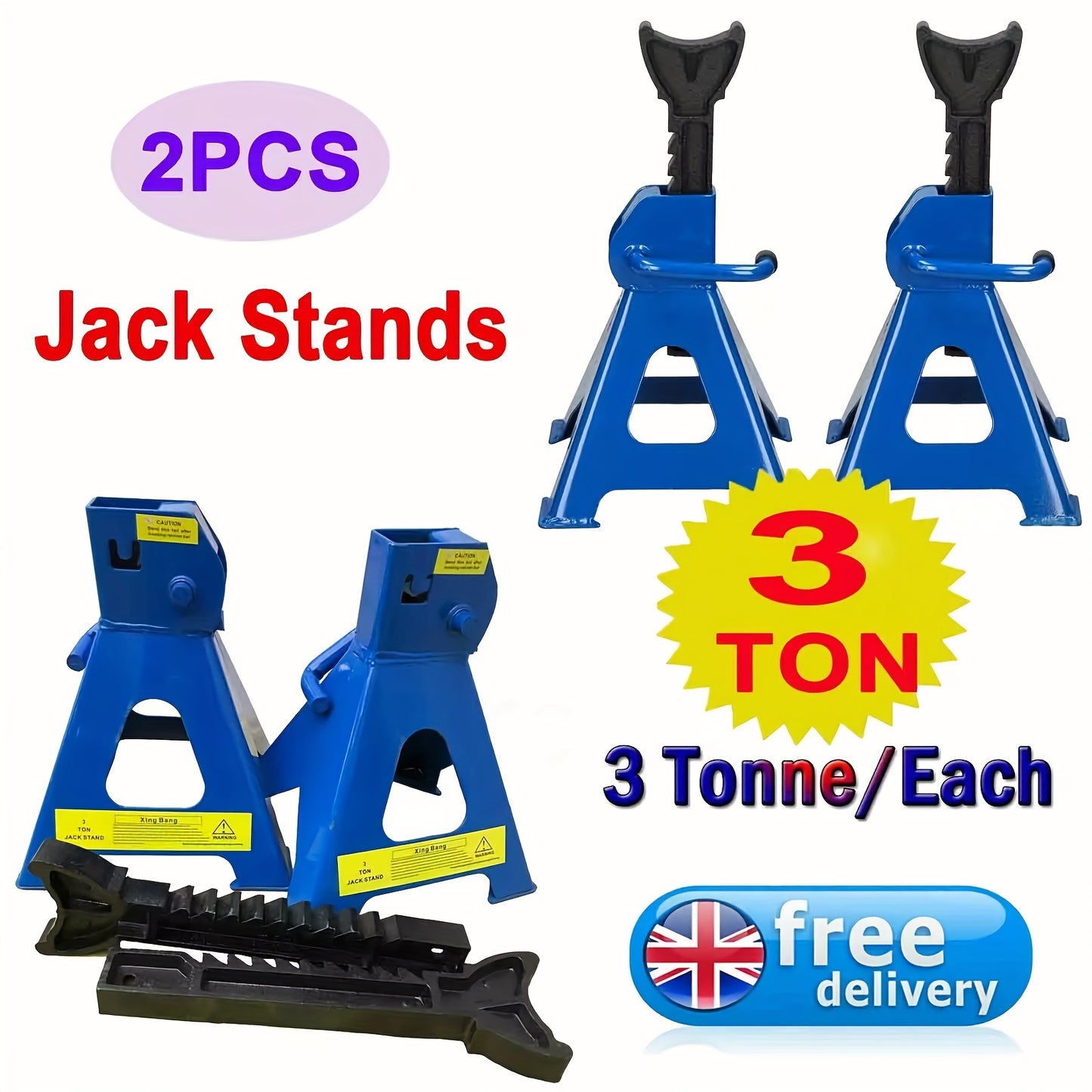 Heavy Duty 3 Ton Axle Stands
