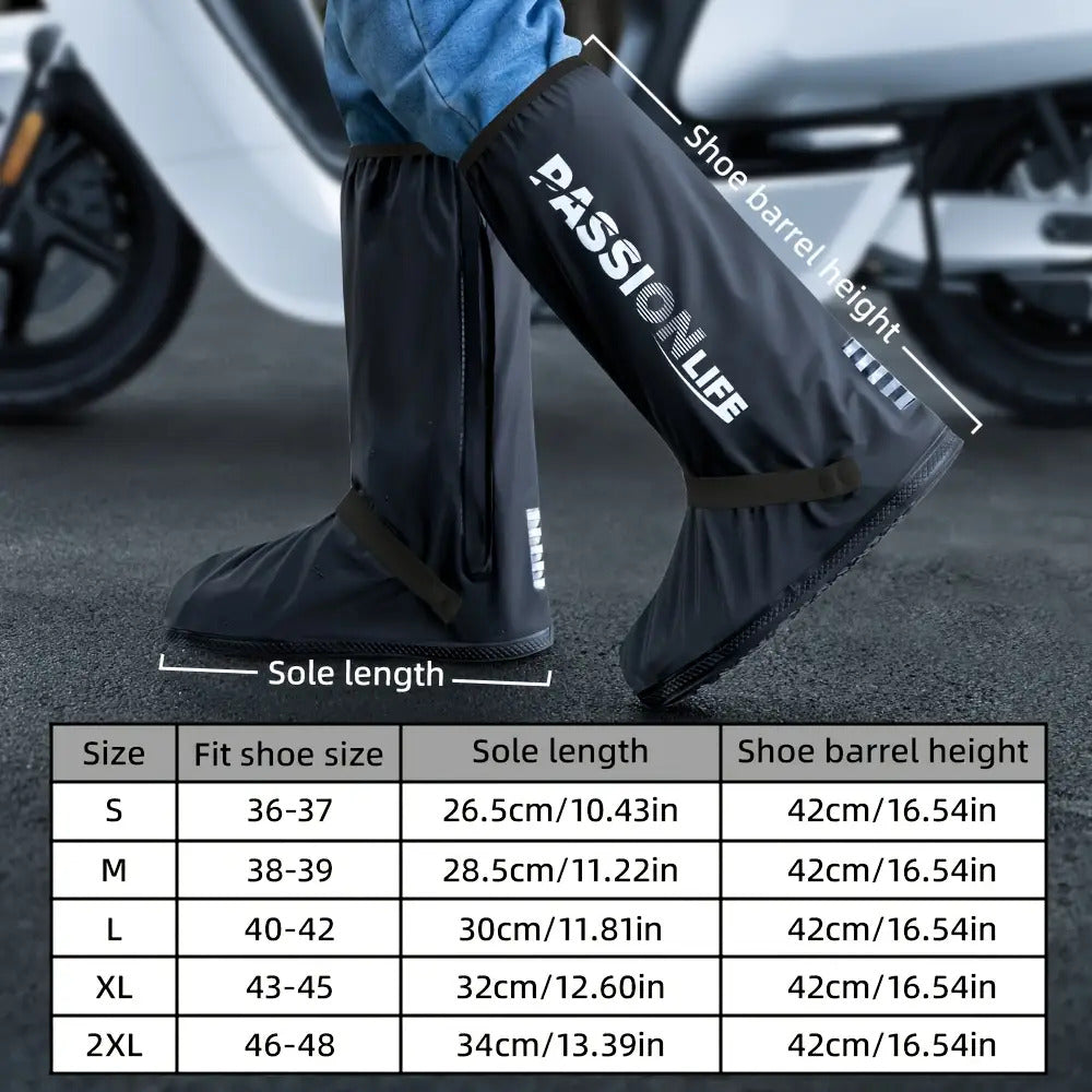 Reusable and foldable rain boot covers with zipper