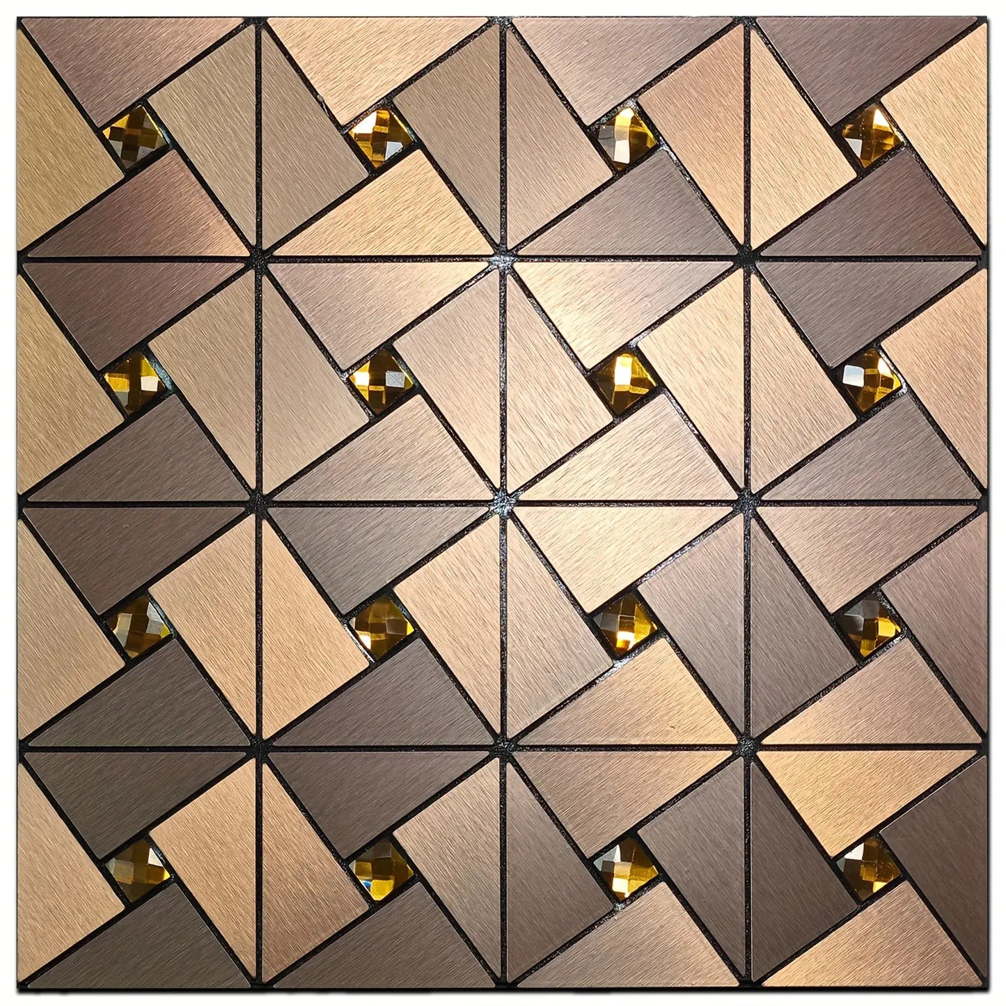8pcs Metal Mosaic Wall Stickers