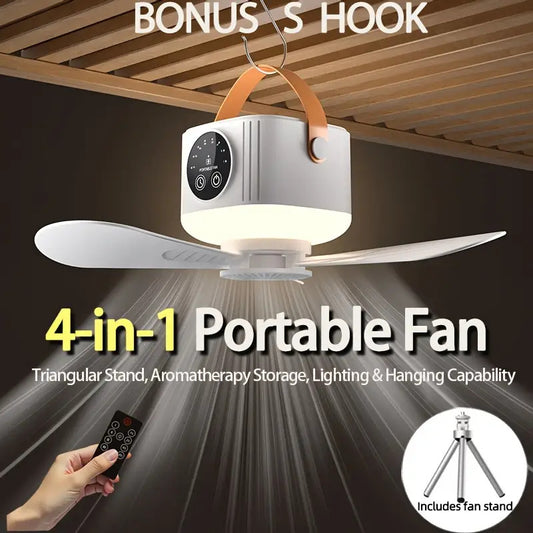 Portable Camping Fan with Light