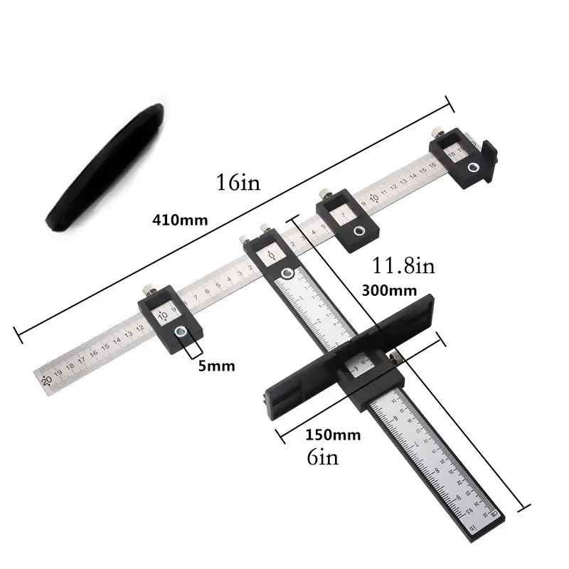 Woodworking handle punch locator