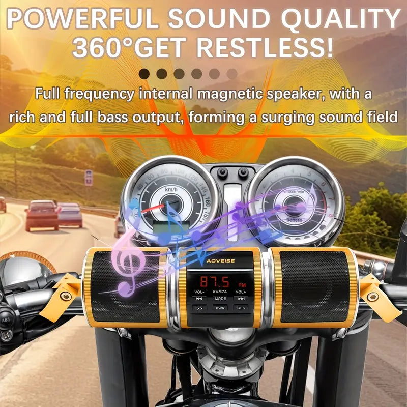 12V Wireless Motorcycle Stereo Speaker