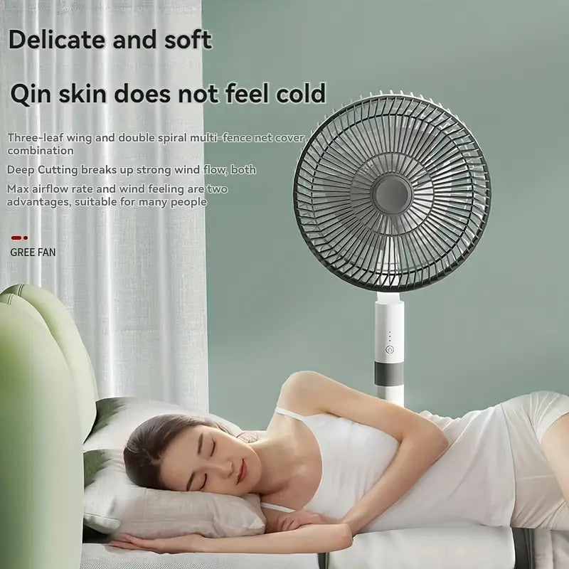 Silent High Wind Power USB Floor Fan (No Battery)