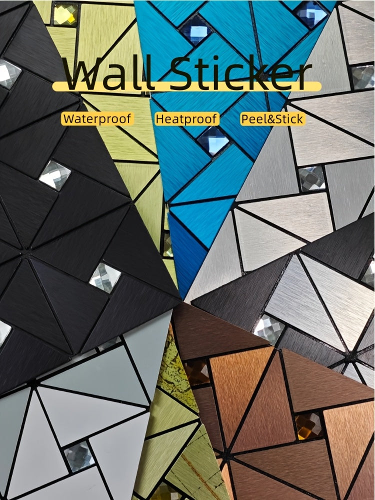 8pcs Metal Mosaic Wall Stickers