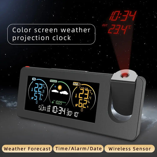 Multifunctional Electronic Projection Clock with Weather Station