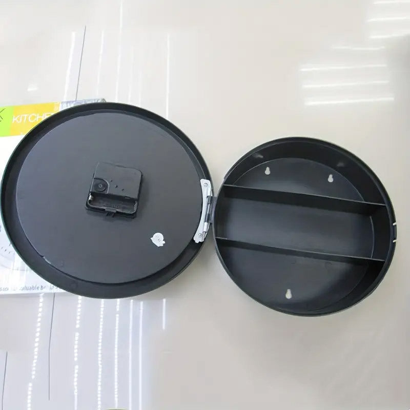 Vintage Wall Clock Featuring a Hidden Safe And Jewelry Compartment