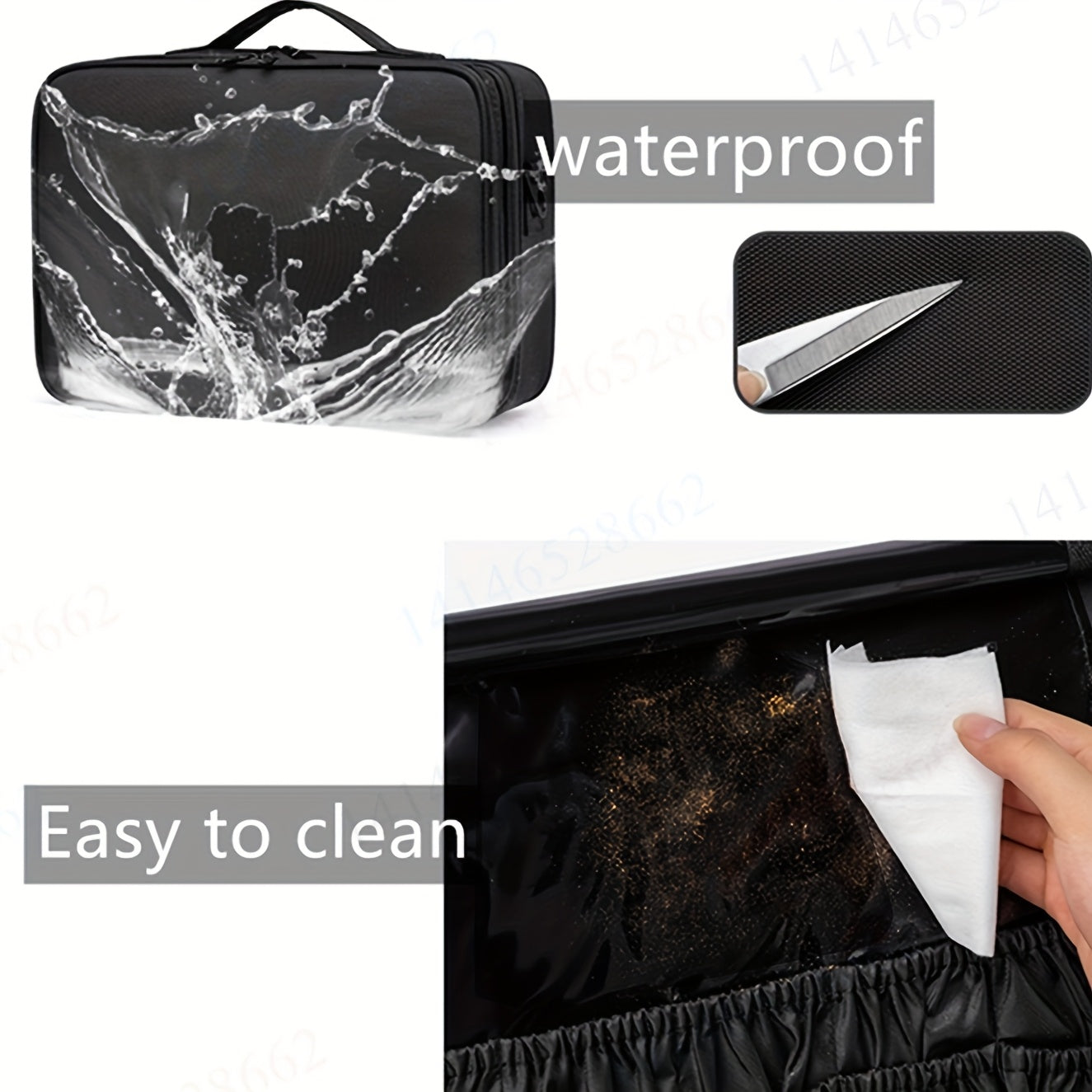 1pc Large Capacity Waterproof Cosmetic Organizer Case