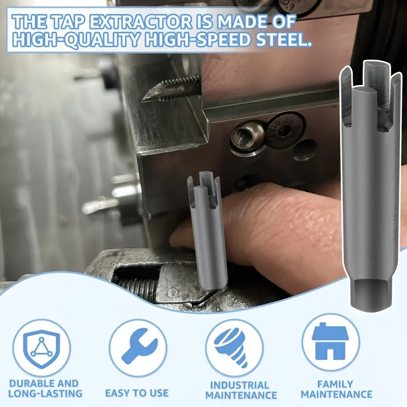 10pcs High-Speed Steel Tap Extractor and Thread Removal Tool Set