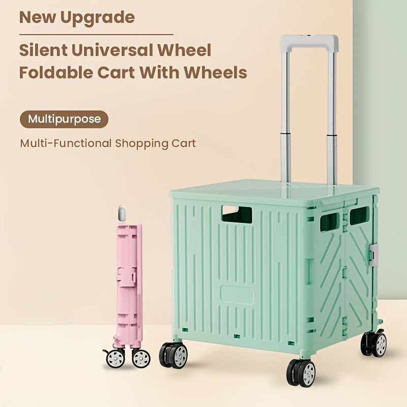 Thickened Load-Bearing Foldable Utility Cart with Wheels