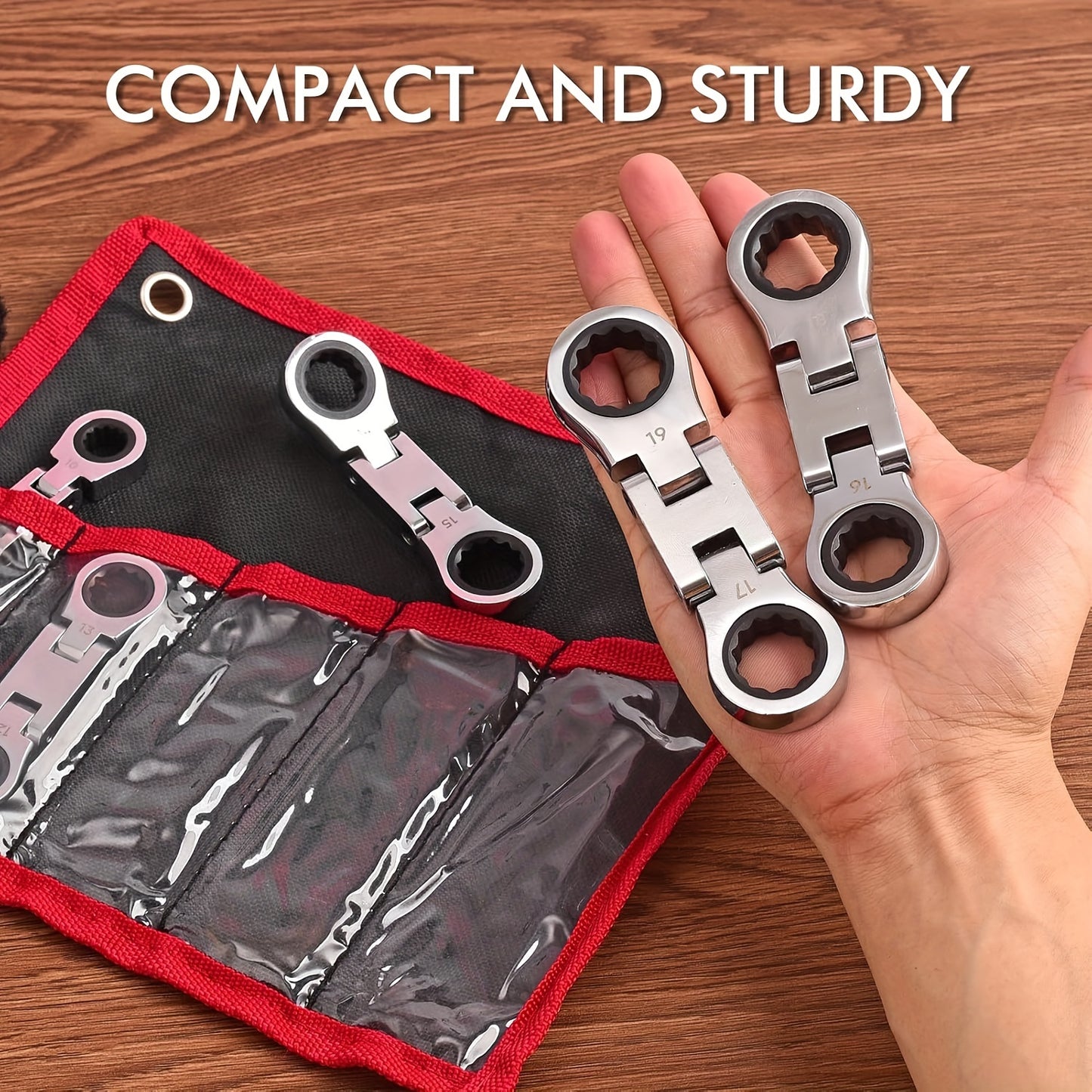 Industrial Grade 1pc Multi-functional Mini Ratchet Wrench