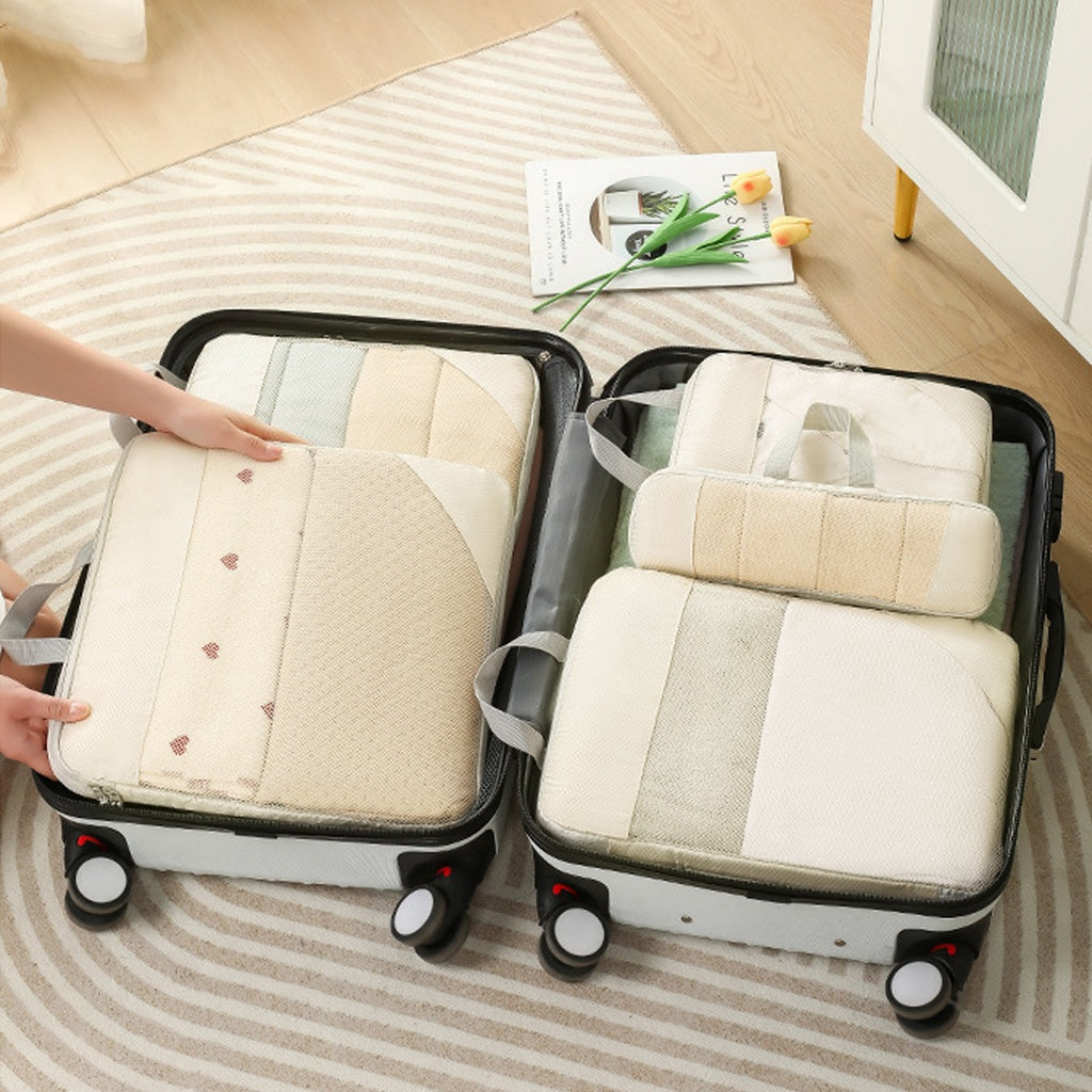 Set of 5 Luggage Organizer Packing Cubes Travel Clothes Storage Bag