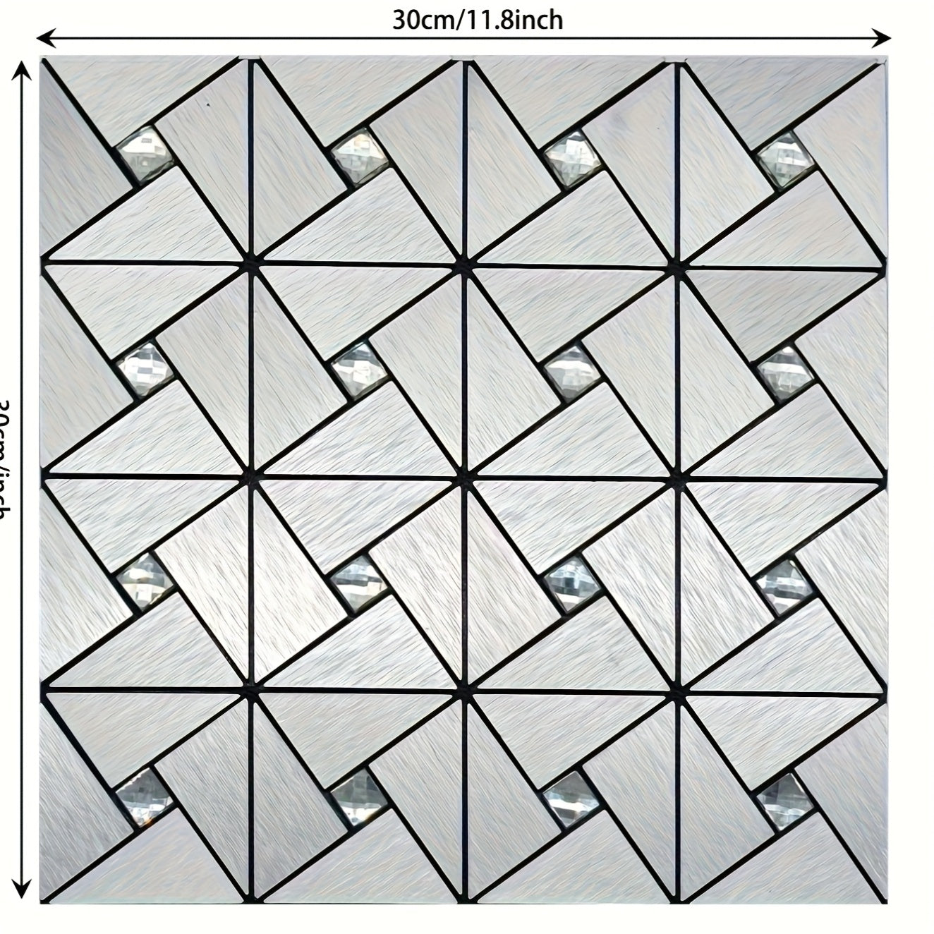 8pcs Metal Mosaic Wall Stickers