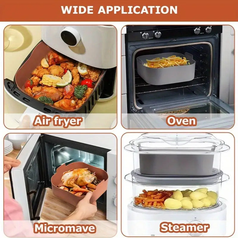 4pcs 8.27" Silicone Air Fryer Liners