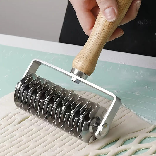 Stainless steel leather mesh roller knife