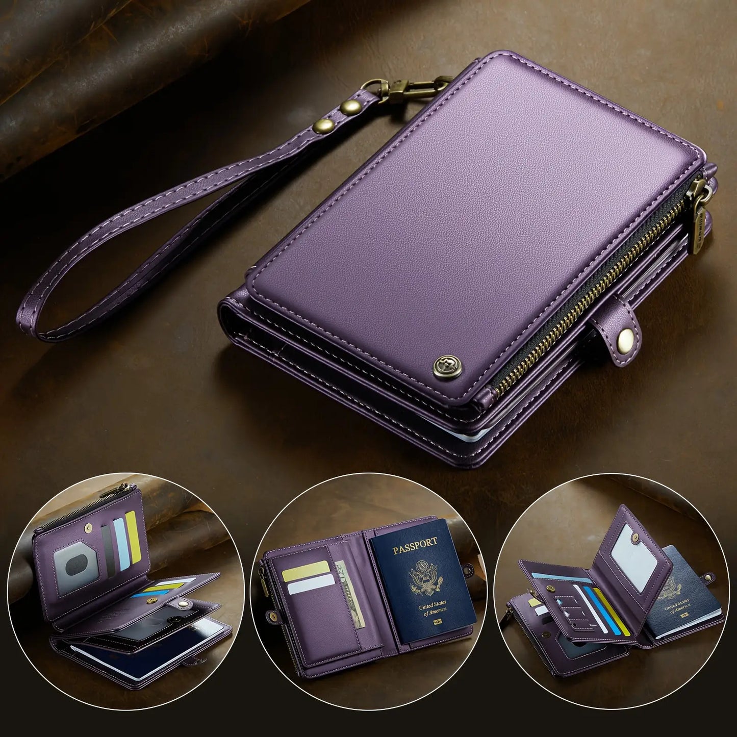 Portable Multi-card Credit Card Passport Case