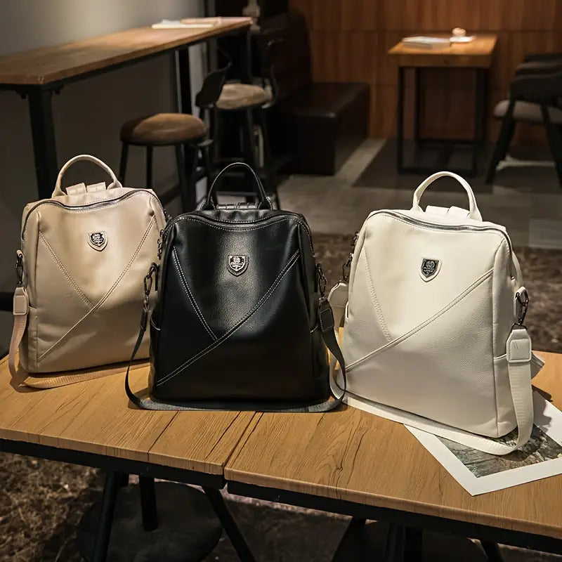 Solid Color Women'S Versatile Backpack
