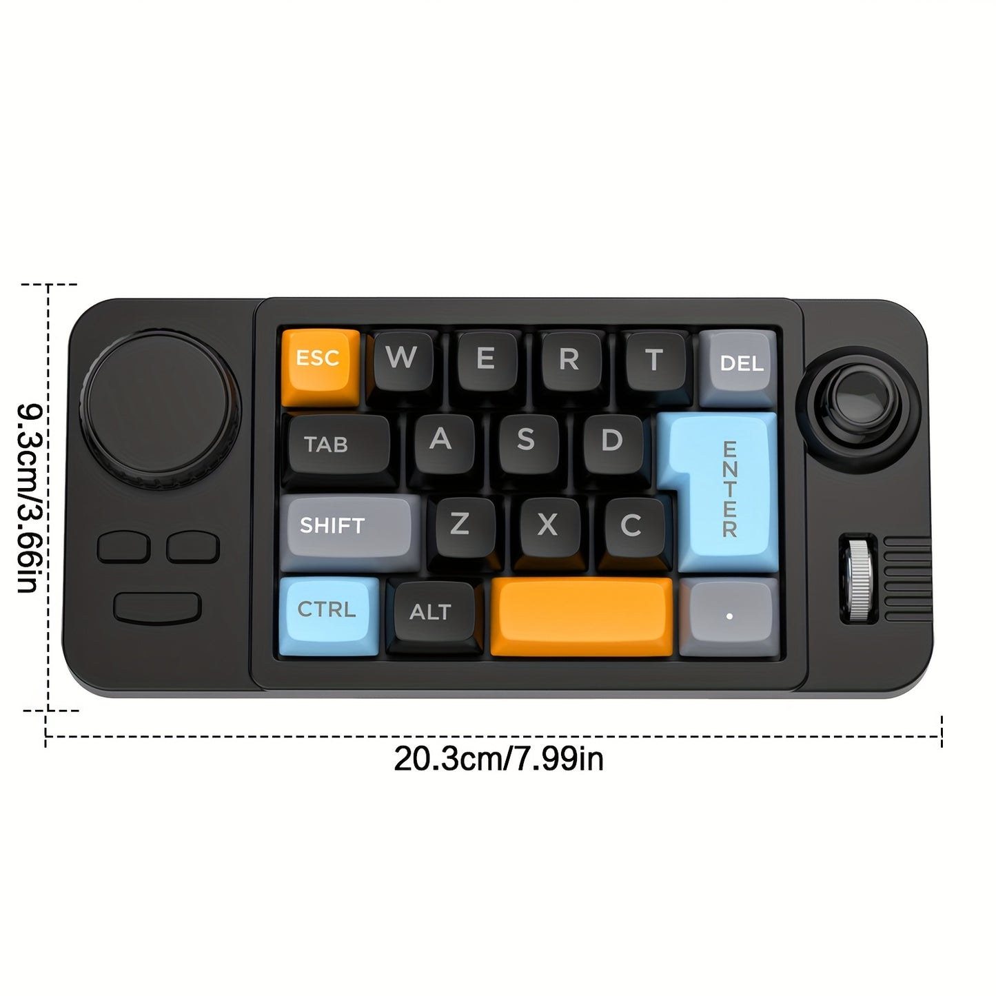 Wired Gaming Keyboard with Volume Scroll Wheel & Game Joystick