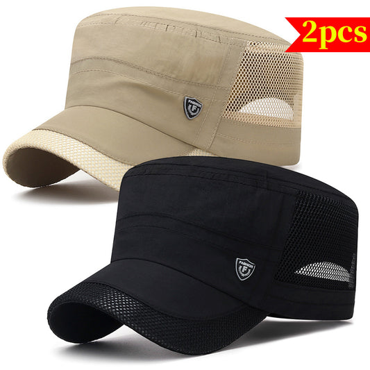2pcs Quick-Dry Men's Sun Protection Hats