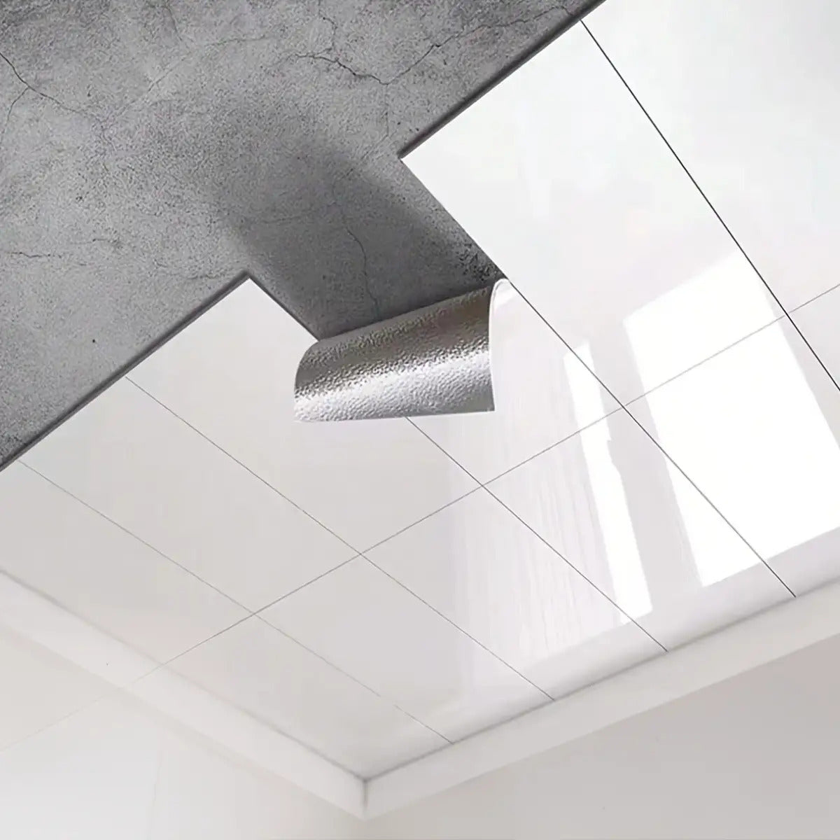 14pcs Glam Style Marble Pattern Wall Stickers