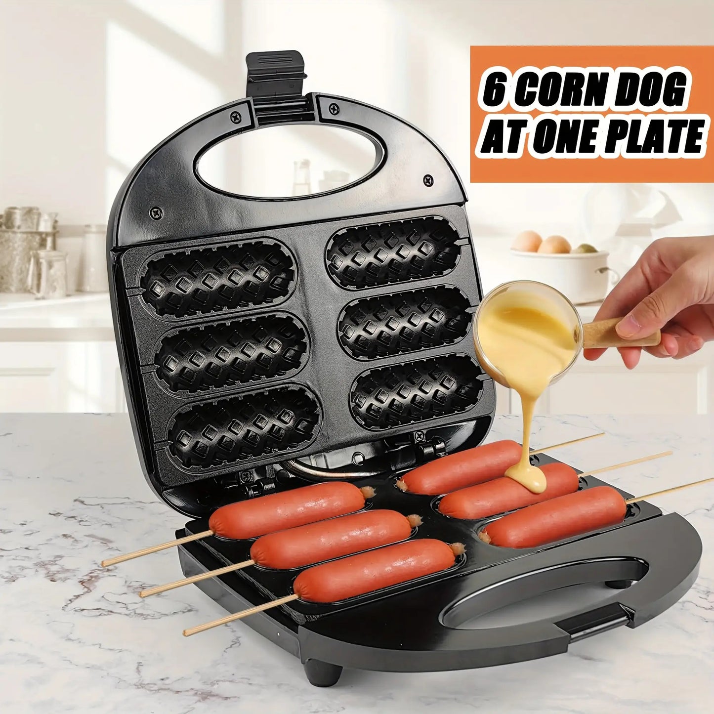375W Waffle Iron Corn Hot Dog Maker