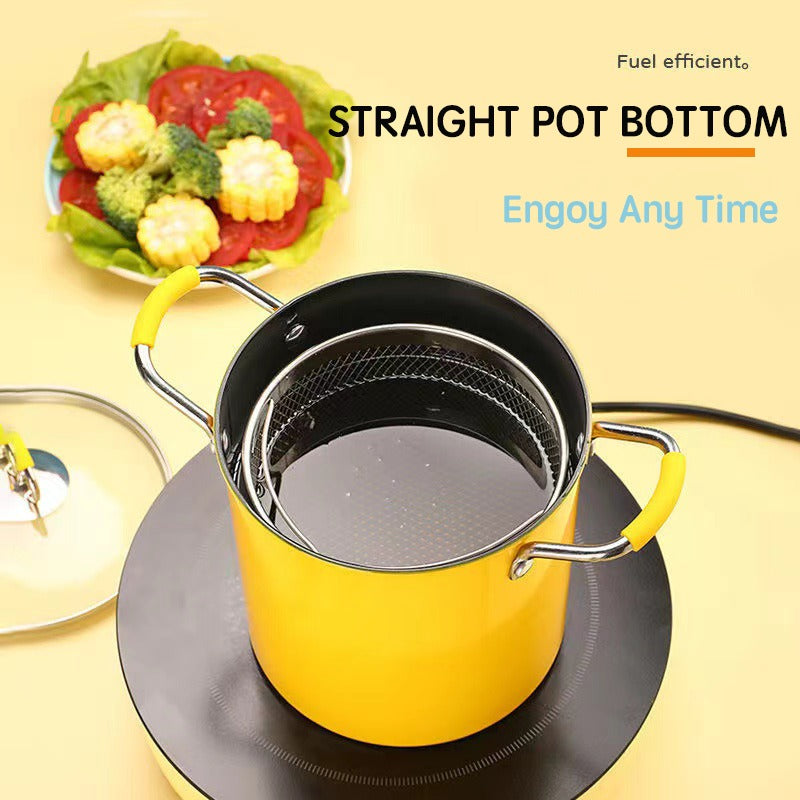 Small Household Fine Iron Uncoated Tempura Frying Pot