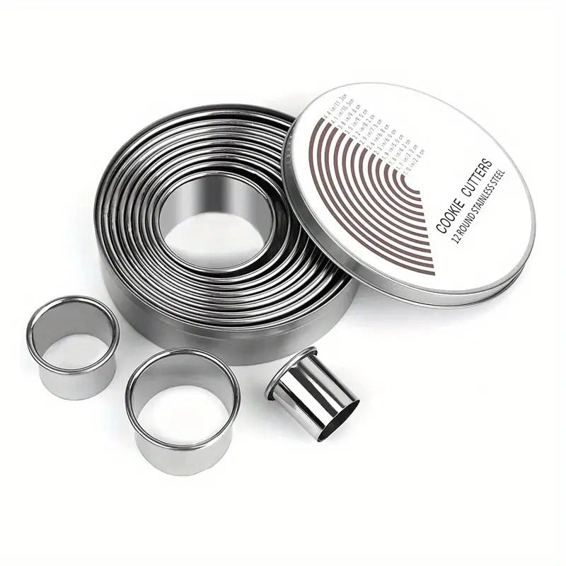 14pcs Stainless Steel Mousse Cake Ring