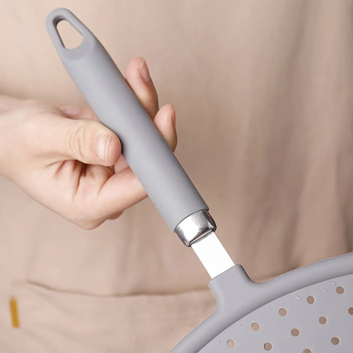 1pc Gray Silicone Oil-Resistant Splatter Guard