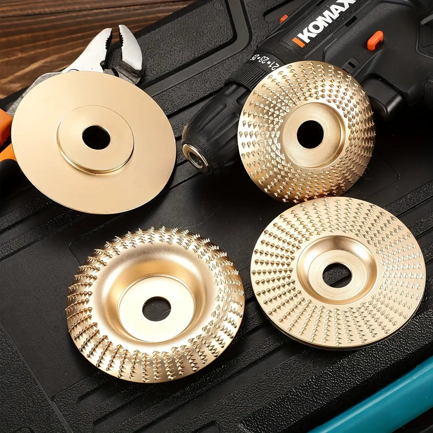 5pcs Of Angle Grinder Wood Carving Disc Set