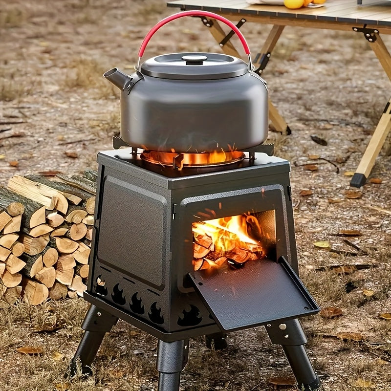 Large Portable Cast Iron Camping Wood Stove