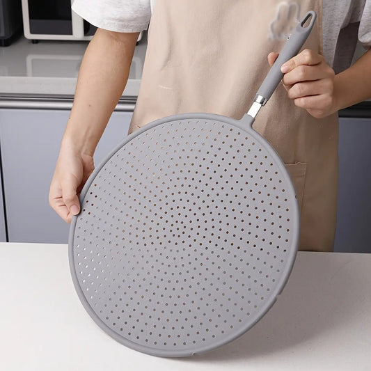 1pc Gray Silicone Oil-Resistant Splatter Guard