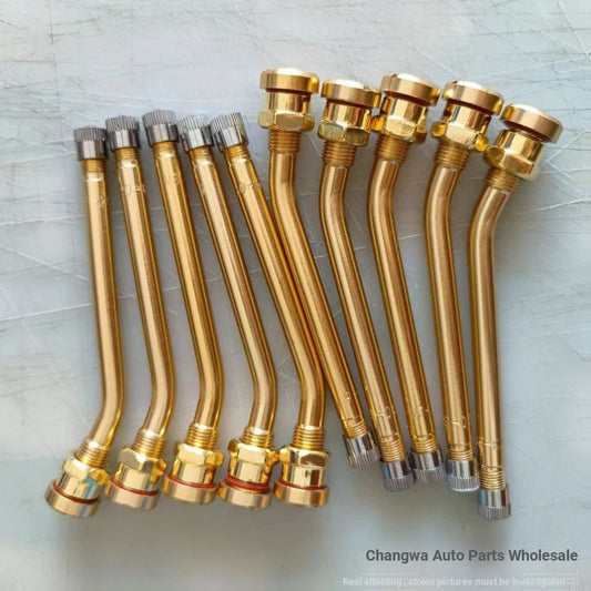 Copper plated large vehicle tubeless tire valve