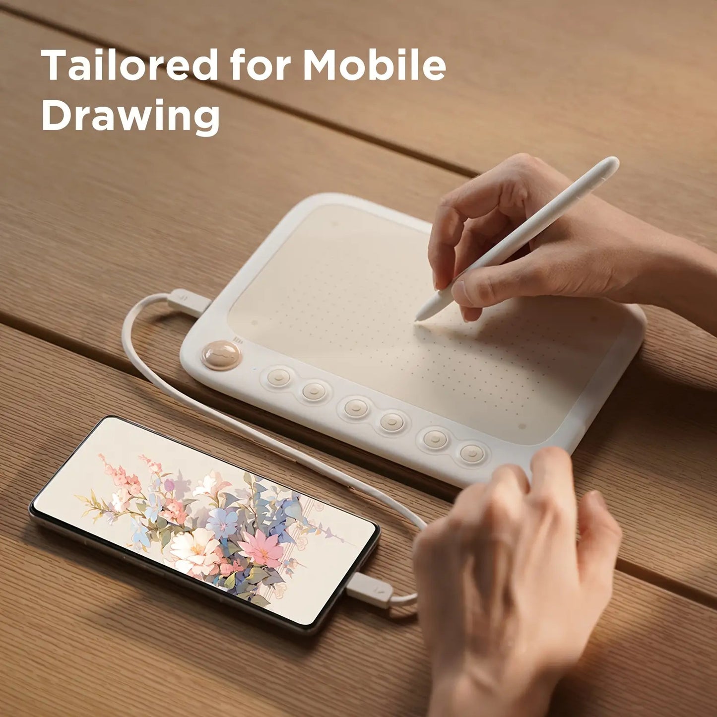3. 5x6. 3 Inches Mobile Drawing Tablet with 16384-level Battery-free Stylus