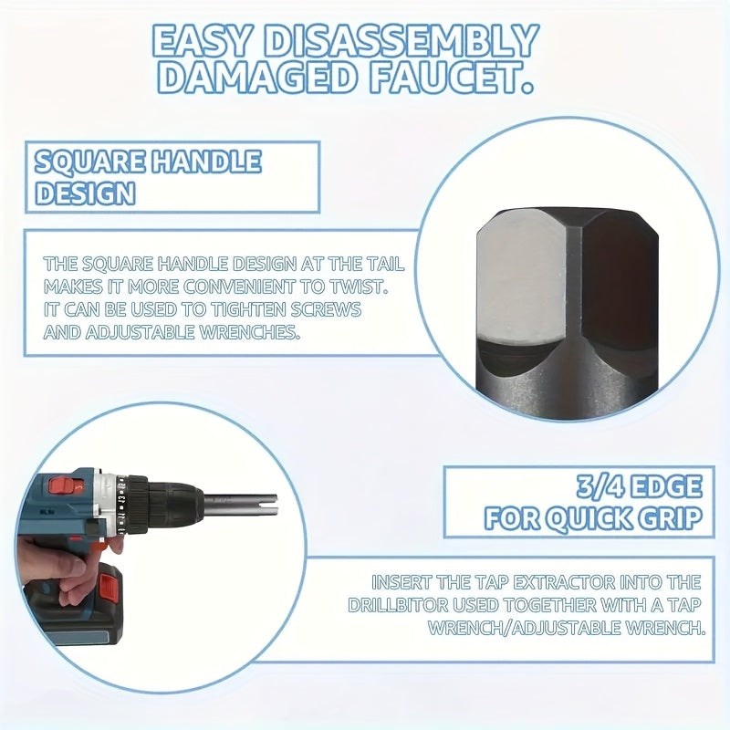 10pcs High-Speed Steel Tap Extractor and Thread Removal Tool Set