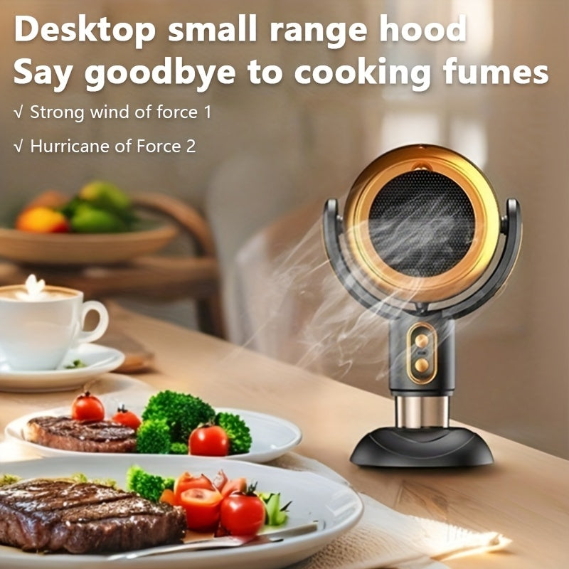 Portable, no-install desktop range hood