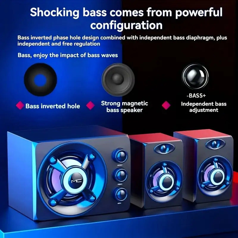 New D-208 wired speaker with USB power supply