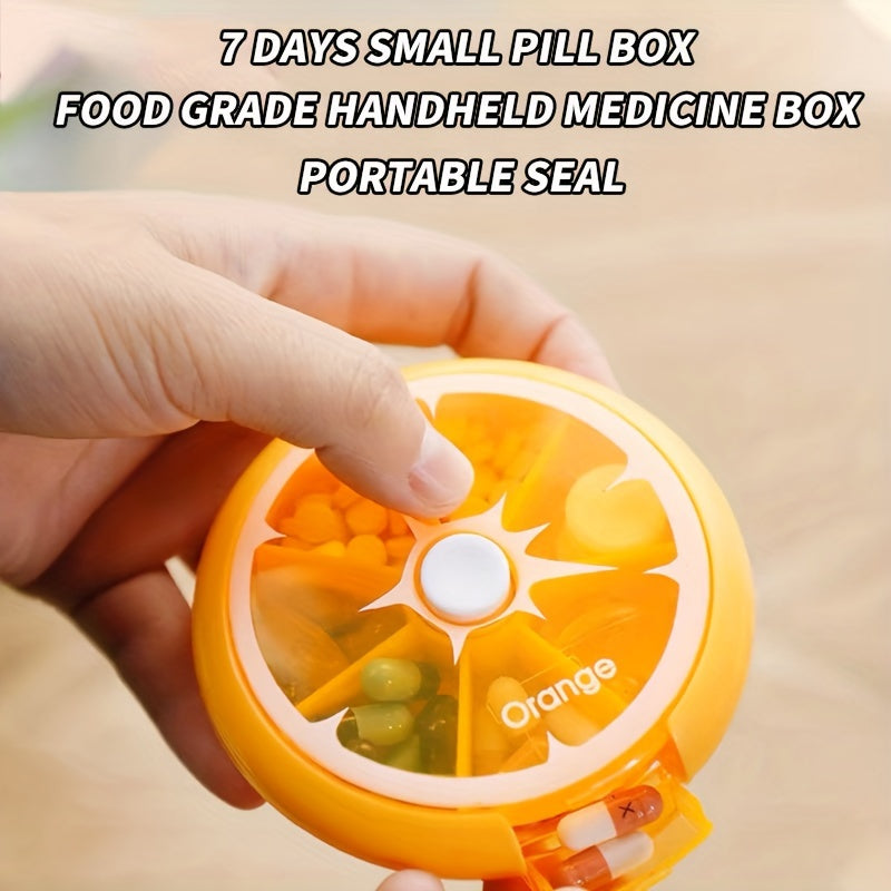 10pcs Weekly 7-Day Pill Box Round
