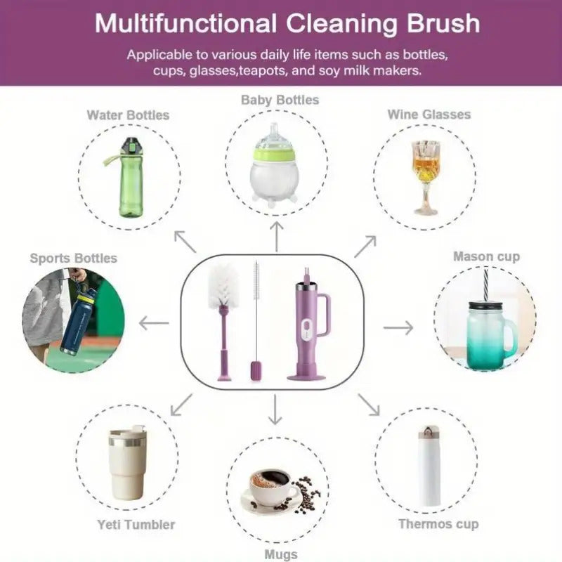 Electric Brush for Cleaning Water Bottles