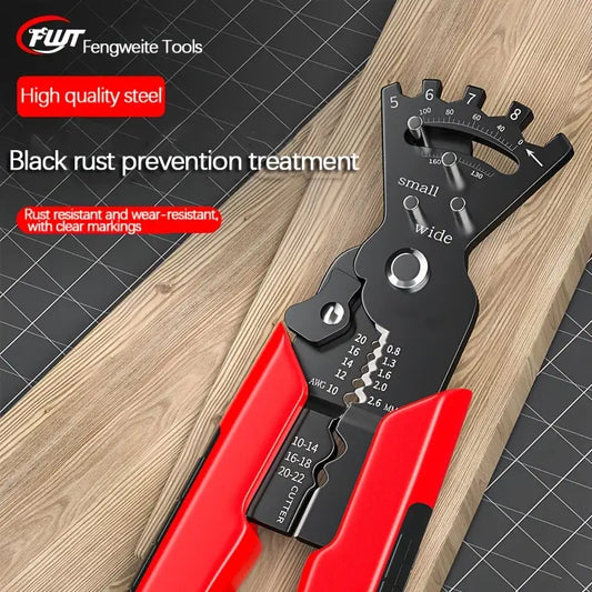 Multifunctional bending wire stripping pliers