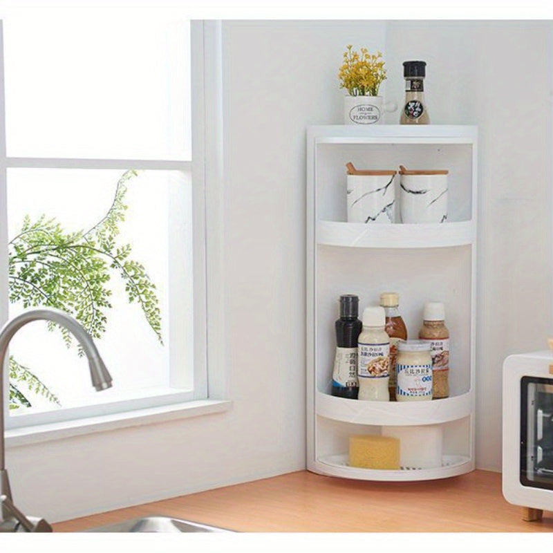1pc Space-Saving Rotating Corner Shelf