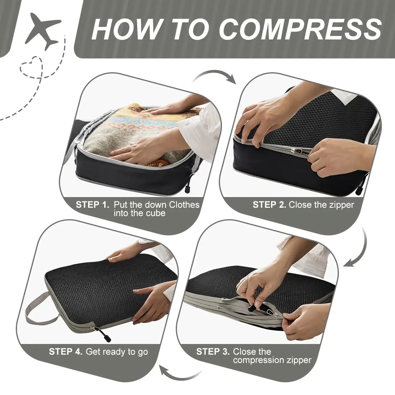 6pcs Compression Storage Bags
