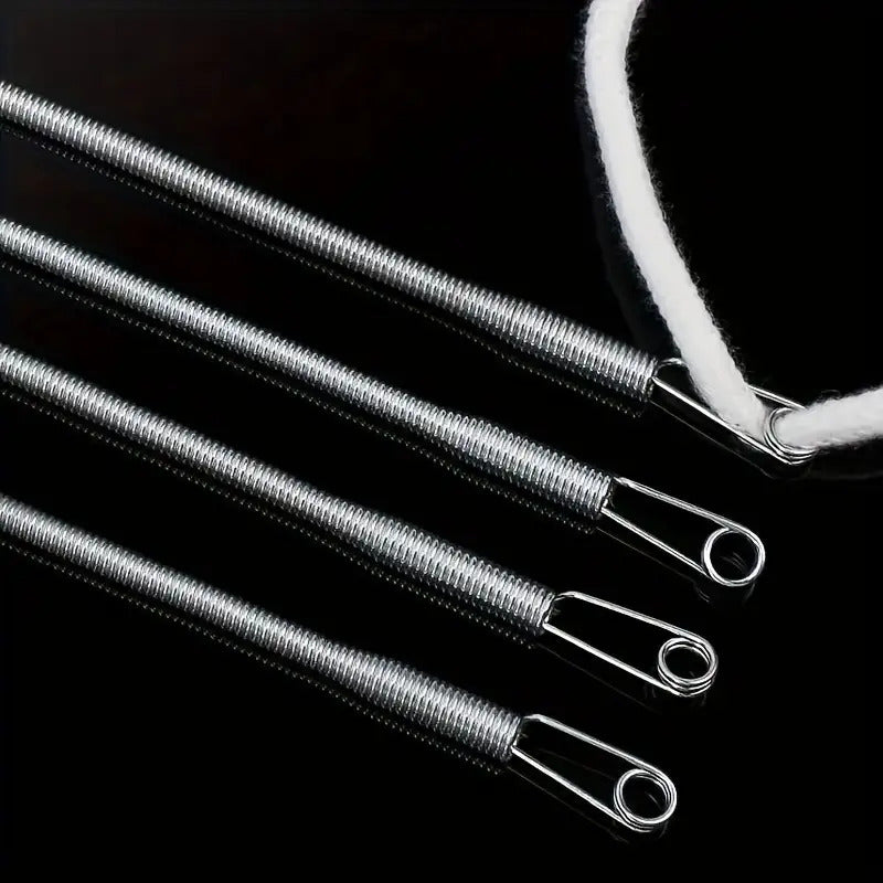 200pcs Silvery Elastic Threader - Durable Flexible Tool