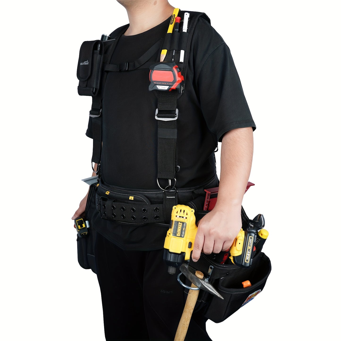 Tool Belt With Suspenders Tool Bag