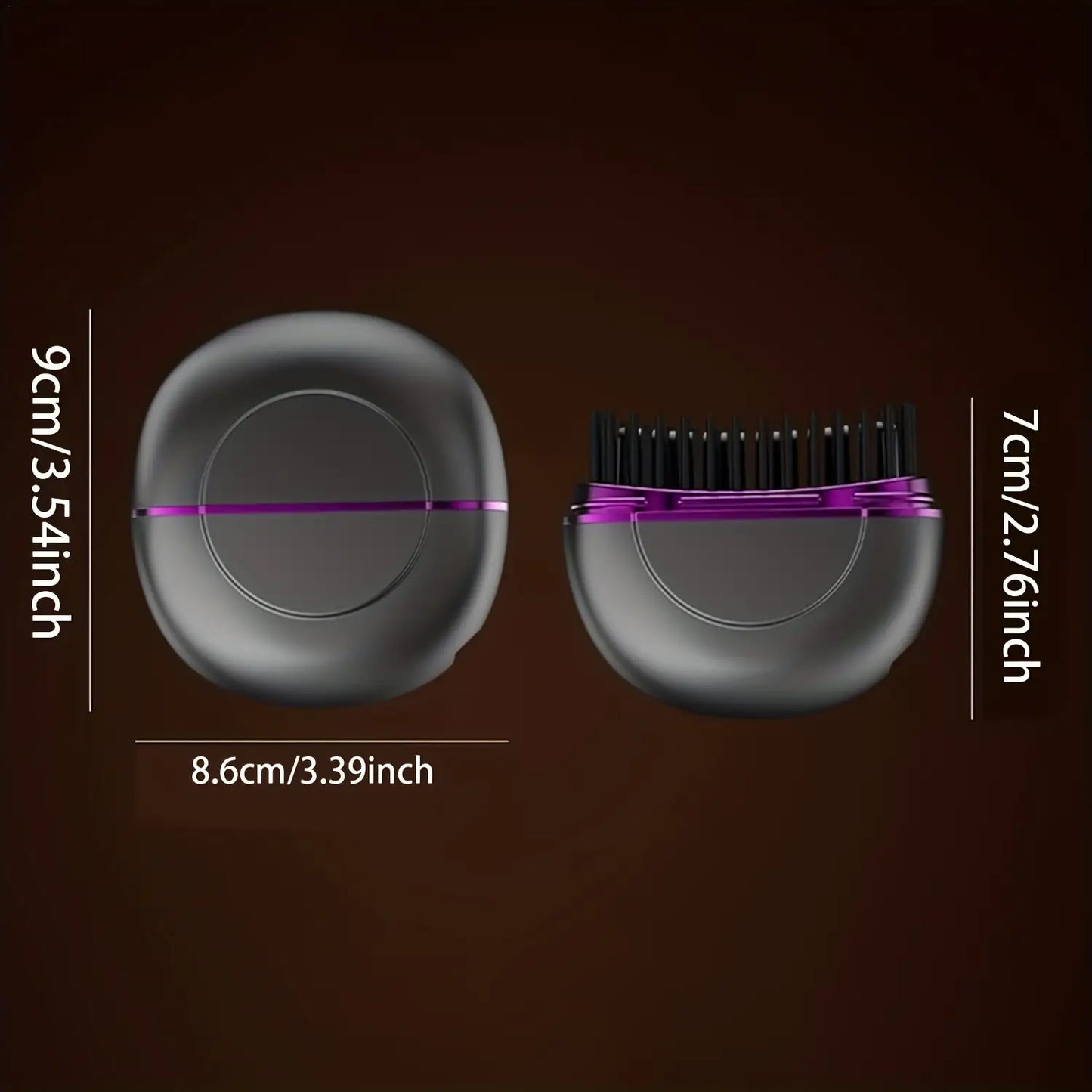 Portable Ionic Hair and Beard Straightener Brush