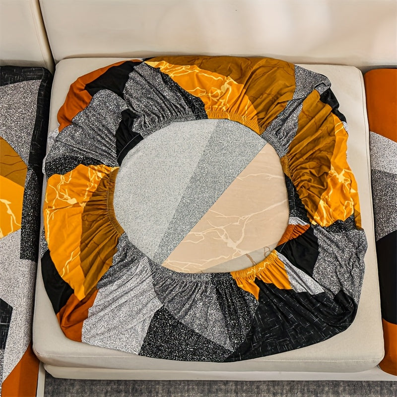3pcs/Set Geometric Print Stretch Sofa Cushion Cover
