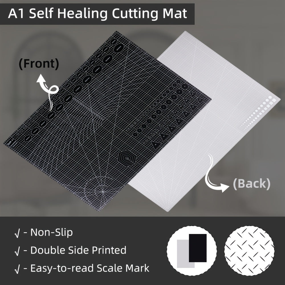 1pc A1 Size Double-Sided PVC Cutting Mat