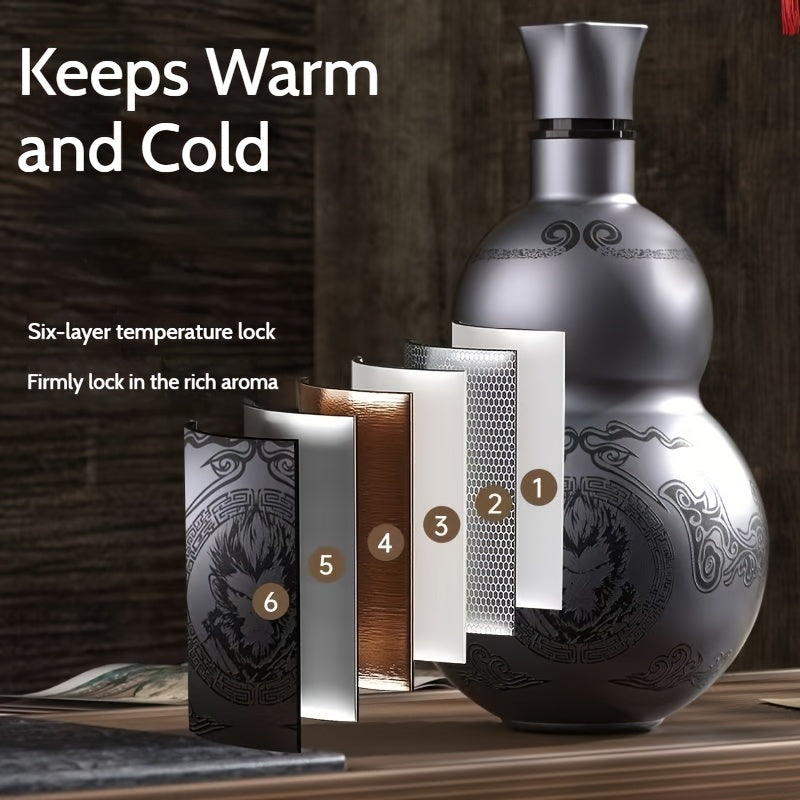 17-ounce large-capacity gourd-shaped insulated cup